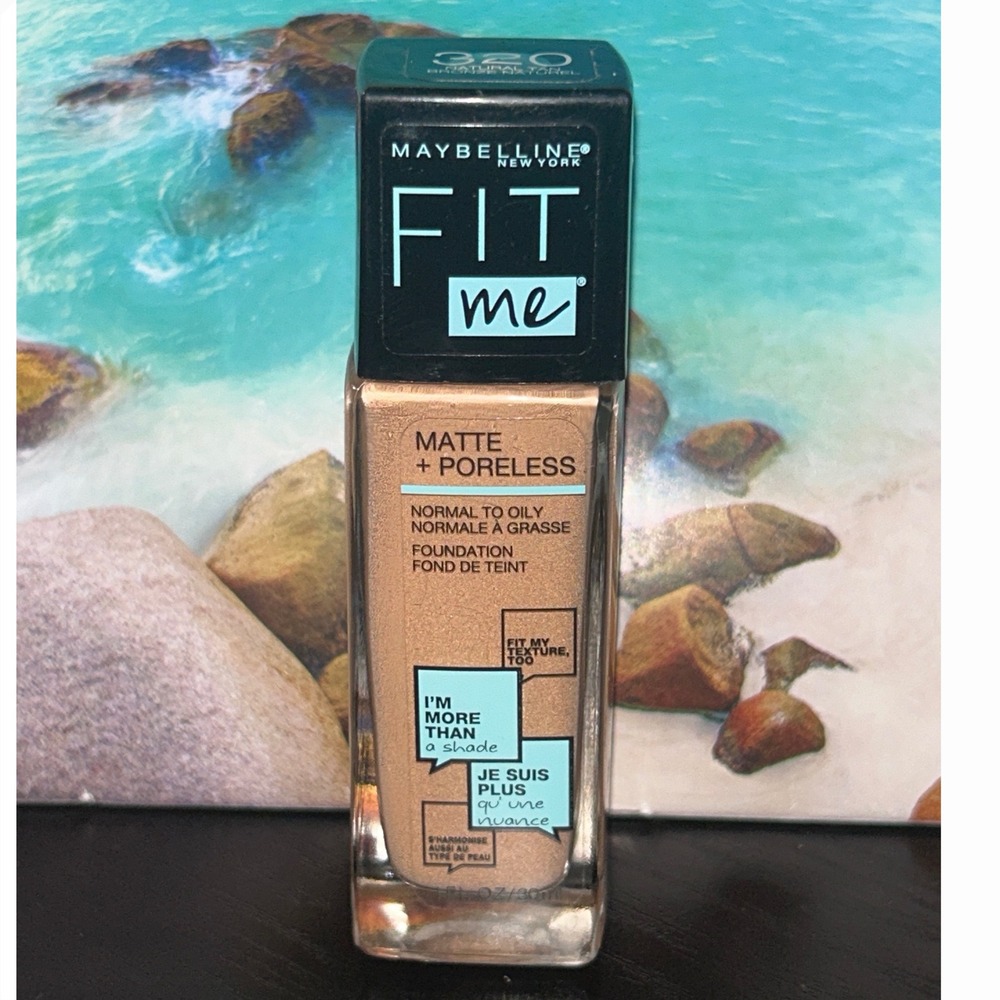 Maybelline Fit Me Matte + Poreless Foundation 320 Natural Tan 1oz NEW